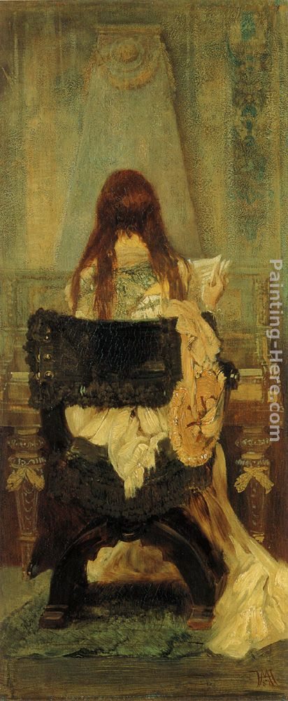 Hans Makart Dame am Spinett